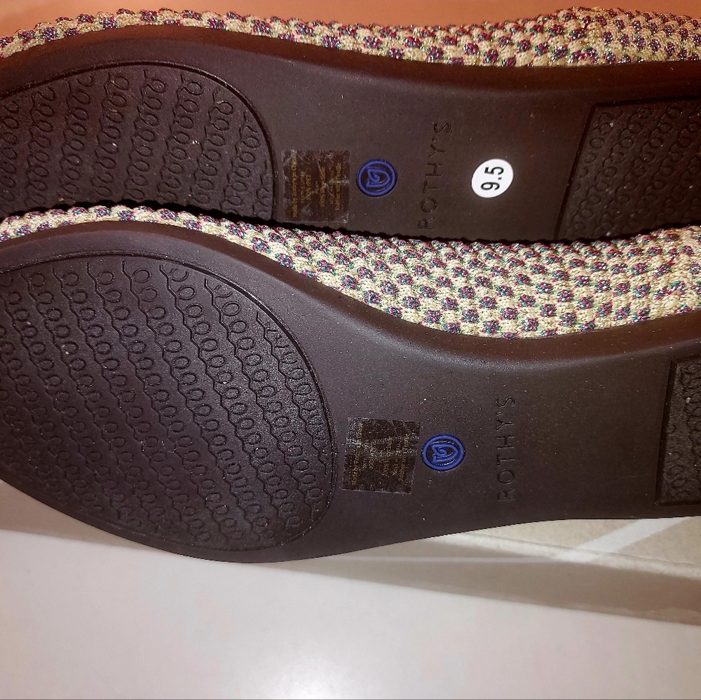 Rothys Multi Metallic The Point Flats Sparkling L… - image 5